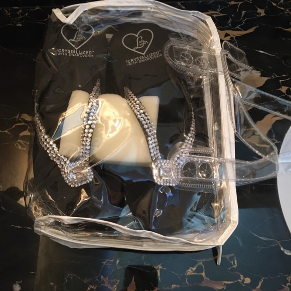 NEW Lady Lanell Swarovski platform sandals sz 7 fit 7.5, 8 - Picture 3 of 4